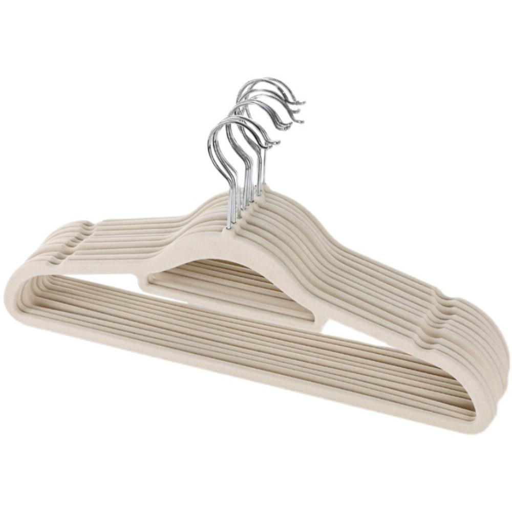 Clothes Hanger, Velvet Clothes Hanger, Non-marking and Non-slip Household Thickened Clothes Hanger, Organizer Storage Clothes Hanger 10 Pack