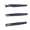 Manufacturer Cheap Custom Logo Bending Tip Anti-Static Plastic Tweezers ESD Kit for Eyelash Extension