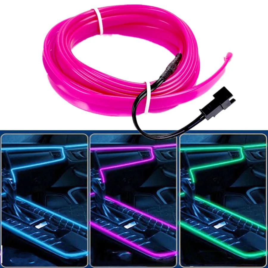 Car Interior Led Decorative Lamp 1M/2M/3M/4M/5M Wiring Neon Strip For Auto DIY Flexible Ambient Light USB Party Atmosphere Diode