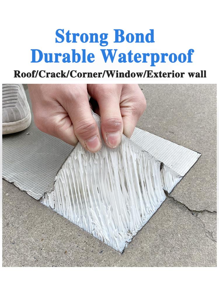 Waterproof Tape High Temperature Resistance Aluminum Foil Thicken Butyl Tape Wall Pool Roof Crack Duct Repair Sealed Self Tape