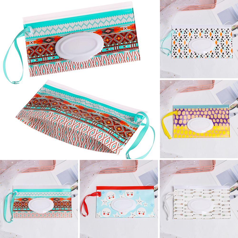 Carrying Case Snap-Strap Portable Wet Wipes Bag Tissue Box Stroller Accessories Cosmetic Pouch