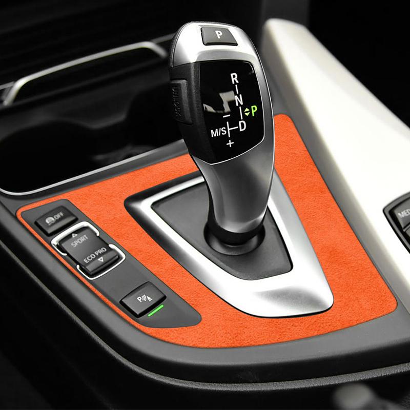Top Suede For BMW F30 F34 (2013-2018) F36 (2014-2019) Gear Shift Panel Trim Frame Sticker Anti Scratch Car Interior Accessory