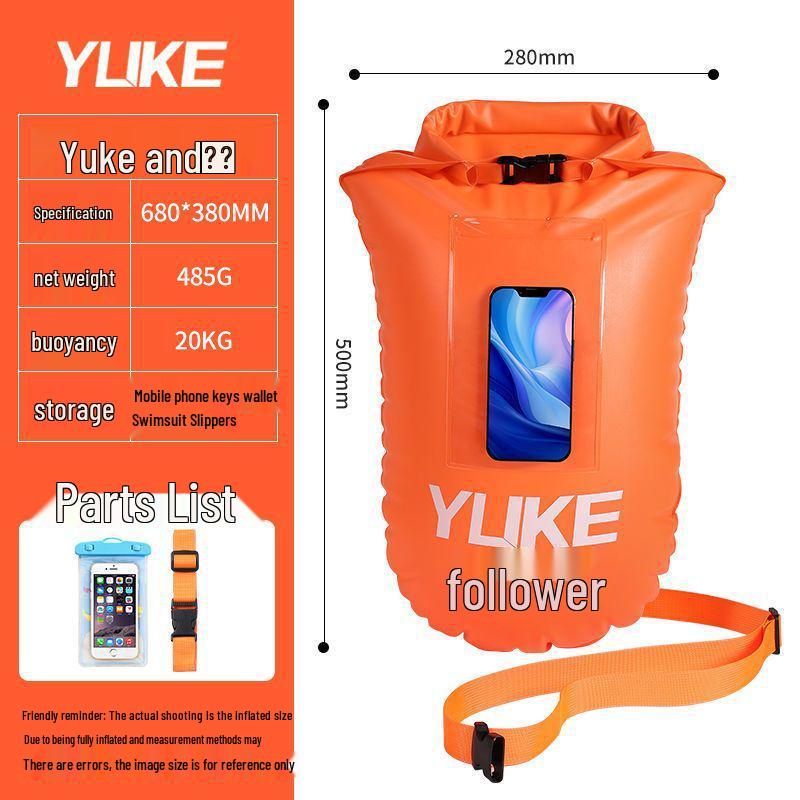 Follow-the-Butt Inflatable Float with Storage Airbags for Swimming and Rafting