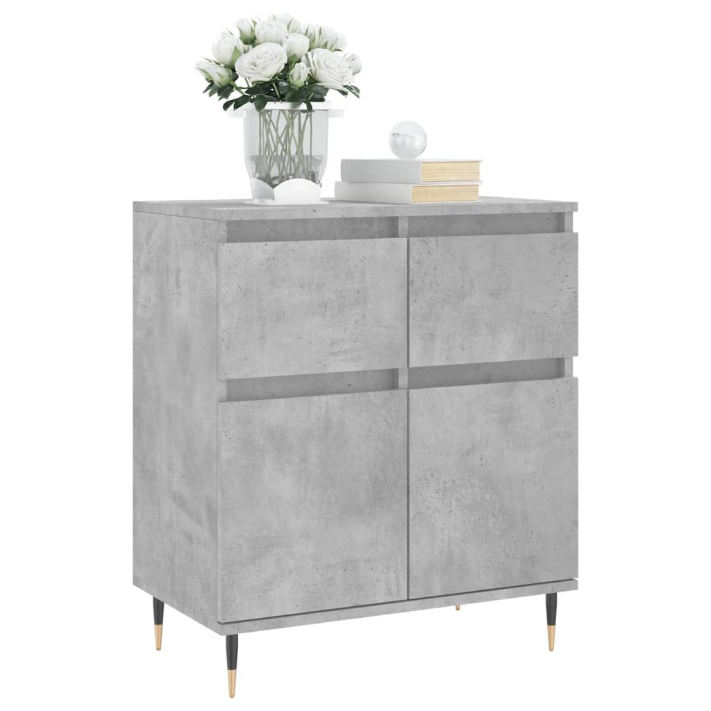 Sideboard Concrete Grey 60 x 35 x 70 cm Wood Based Material