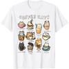 Cute Coffee Cats Kawaii Pun Funny Cat Lover Barista T-Shirt