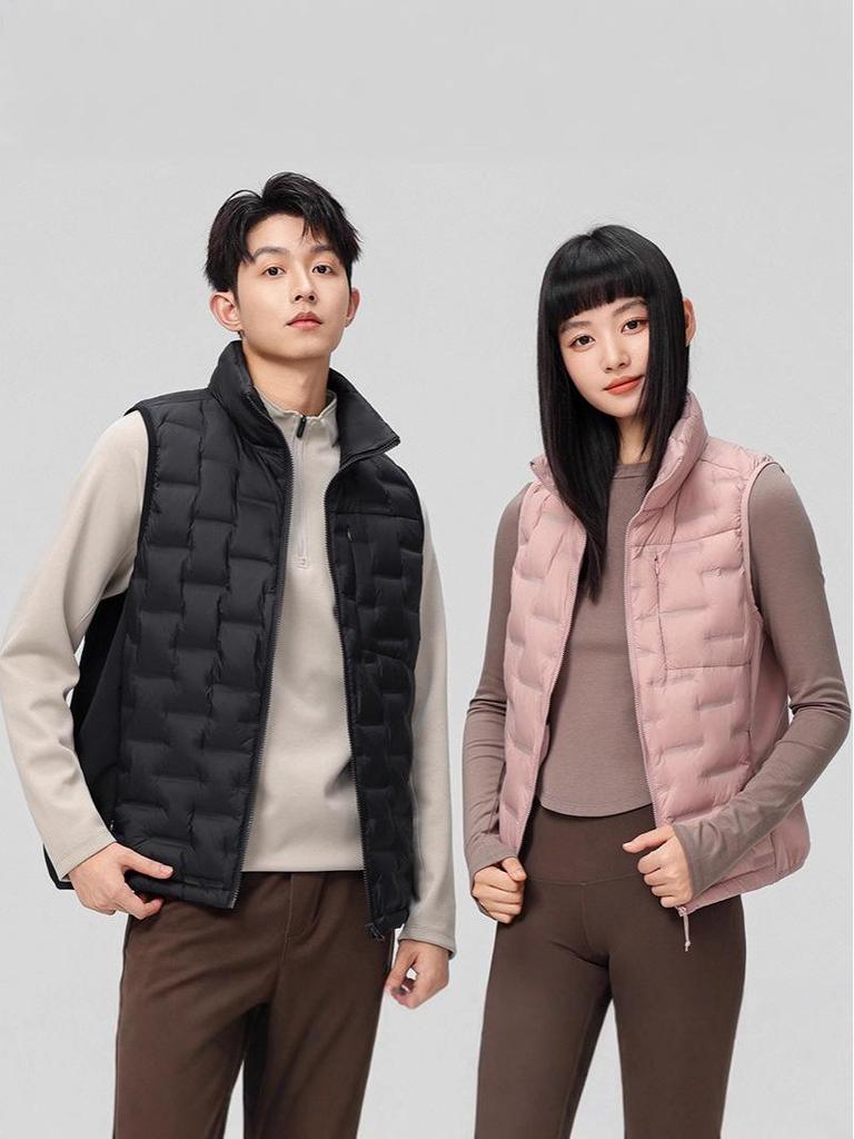 Unisex High-End Lightweight Down Vest, Outdoor Sports, 90% White Duck Down Jacket.
