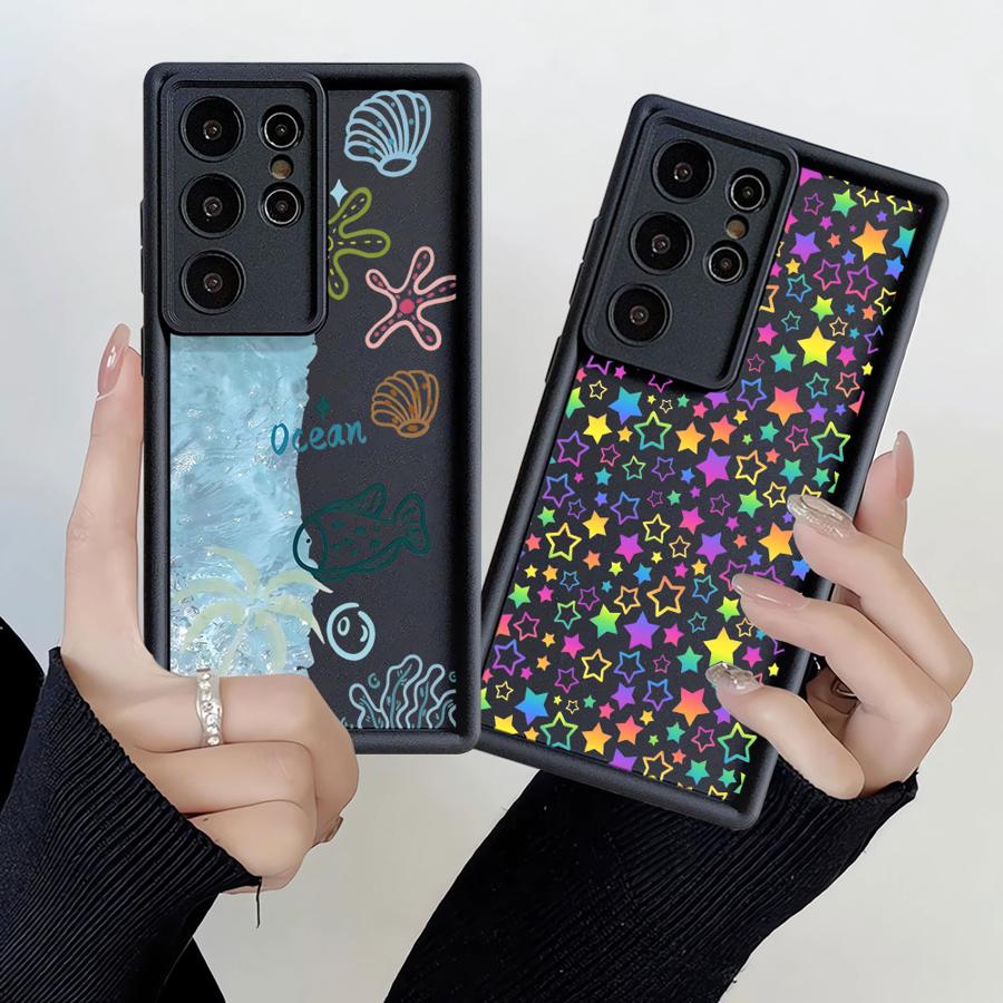 Чехол для телефона Samsung Galaxy S25 Edge S25 Ultra S22 S24 Plus S23 FE S20FE S21 S24Ultra Мягкий чехол Цветные звезды