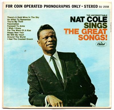 7-дюймовая пластинка НЭТ КИНГ КОУЛ - Незабываемый Нэт Коул поет SU2558 Capitol Records 1966 США Джаз Б/У