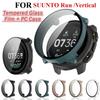 Glass Film with PC Shell for Suunto RUN All-around Bumper Anti-scratch Protective Cover + Screen Protector for Suunto Vertical