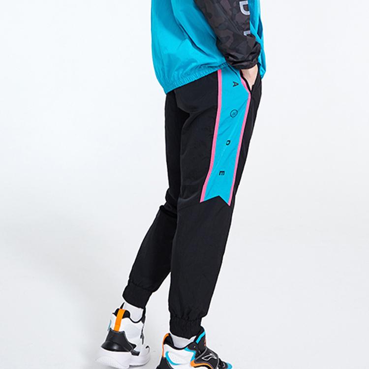 Li Ning Мужские вязаные спортивные штаны Новый Стандарт Черный AKXQ121-1