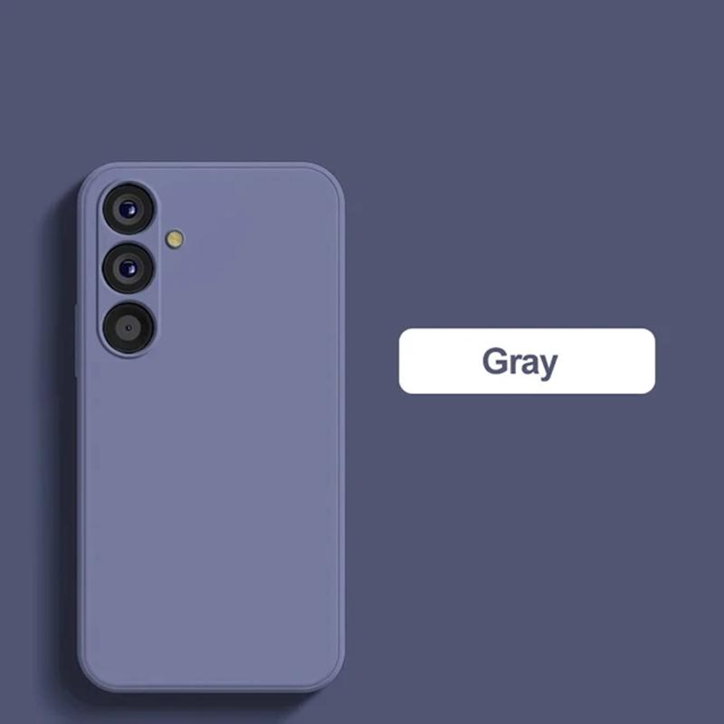 Мягкий чехол из настоящего жидкого силикона для телефона Samsung Galaxy S22 S23 FE A05 A05S A15 A14 4G A24 A34 A54 5G S23FE S23 Plus