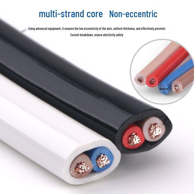 2-Core Sheathed Household Power Extension Cord, 0.75/1/1.5/2.5 sq.mm Parallel Wire