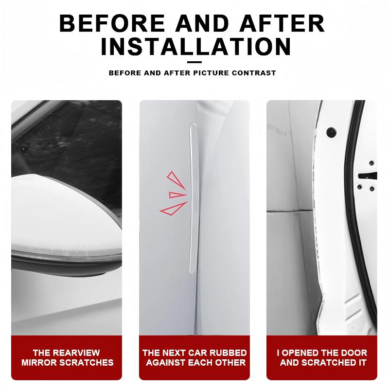 4PCS Set Car Accessories Clear Silicone Door Anti-Collision Pads Door Stopper Anti-Scratch Protection Strips For Cars