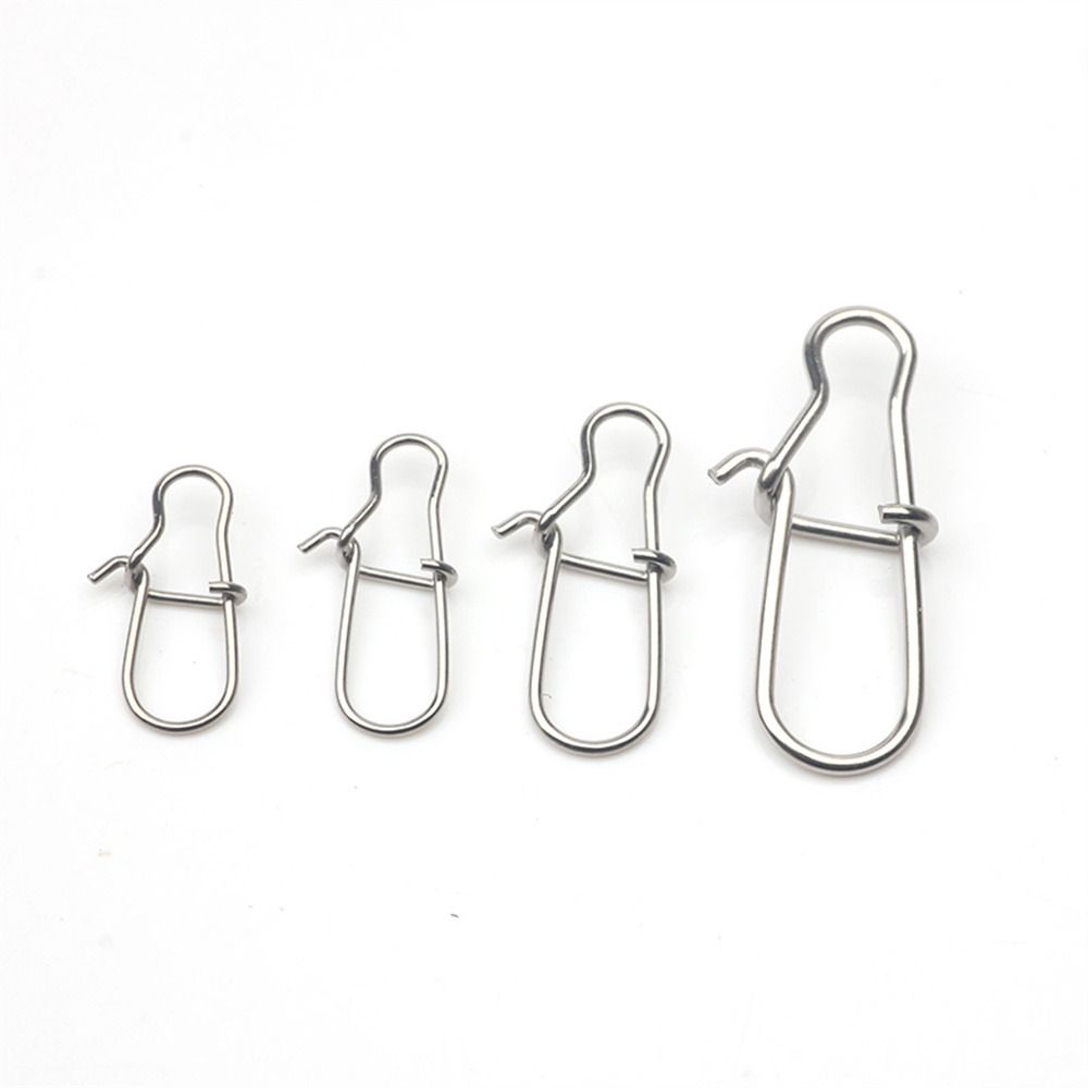 Stainless Steel Swivel Lure Connector Lock Snap Connector Swivel Connector Fishing Snaps Clips