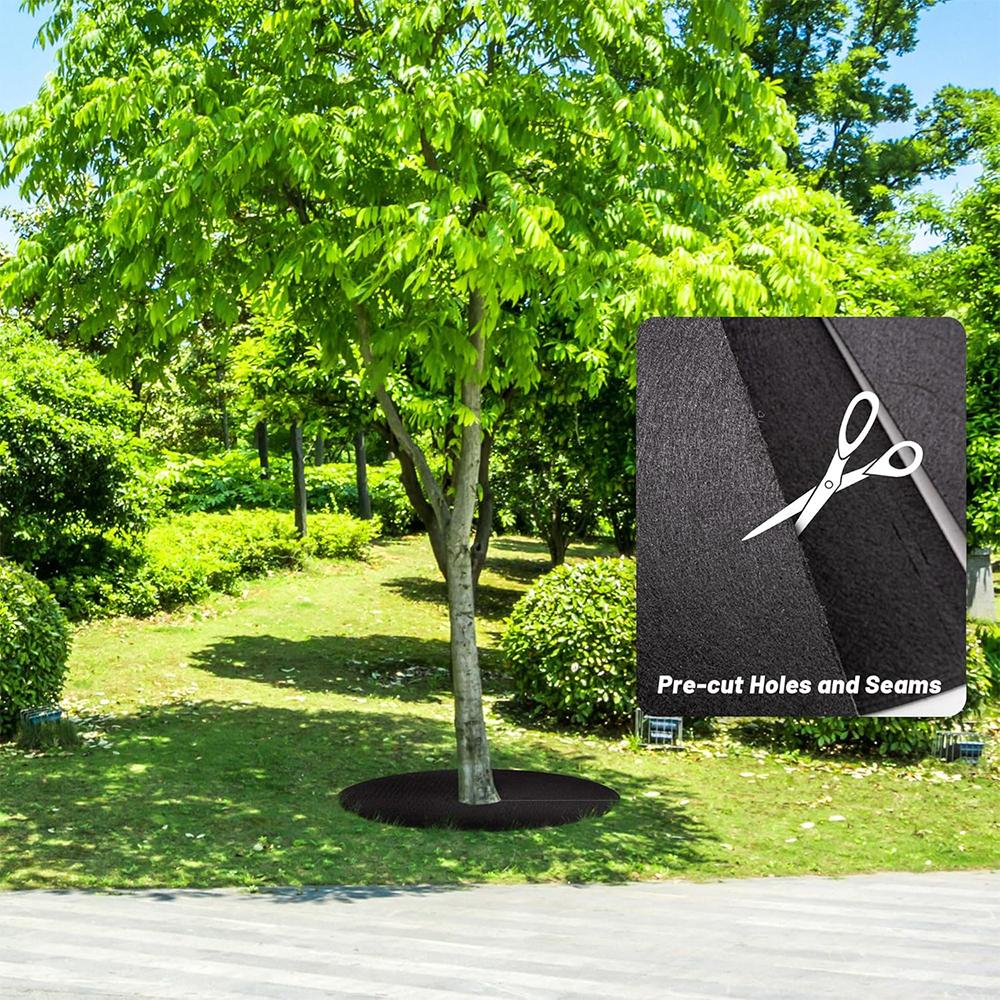 5 шт. нетканого мульчирующего кольца для деревьев, барьер для прополки, круглый защитный коврик для защиты растений, покрытие для садоводства против травы