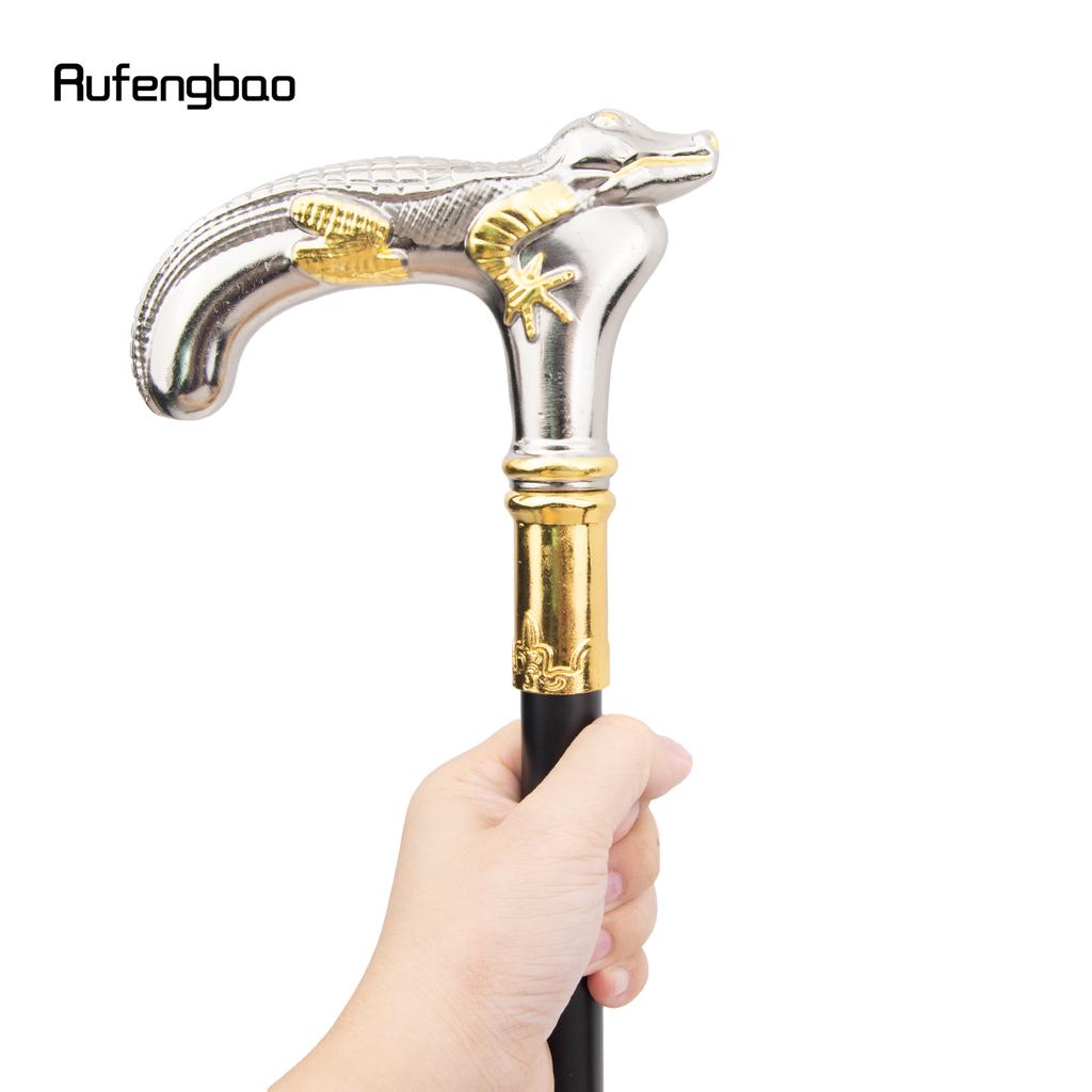 Трость для ходьбы из золотисто-белой ящерицы, модная декоративная трость для джентльмена, элегантная трость для косплея, набалдашник, посох 89 см