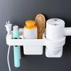 1 Pcs Wall Mounted Storage Box Rack Free Punch Hair Dryer Branch Bathroom Accessories Household Supplies