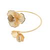 Geometry Wave Line Women Cuff Bangle Hollow Flower Bohemian Bracelet Wide Open Arm Cuff  Summer