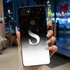 Shiny Starry Sky A-Z Letter Phone Case For Google Pixel 3a Soft Silicone Black Case For Google Pixel 3a XL Anti-scratch Casing