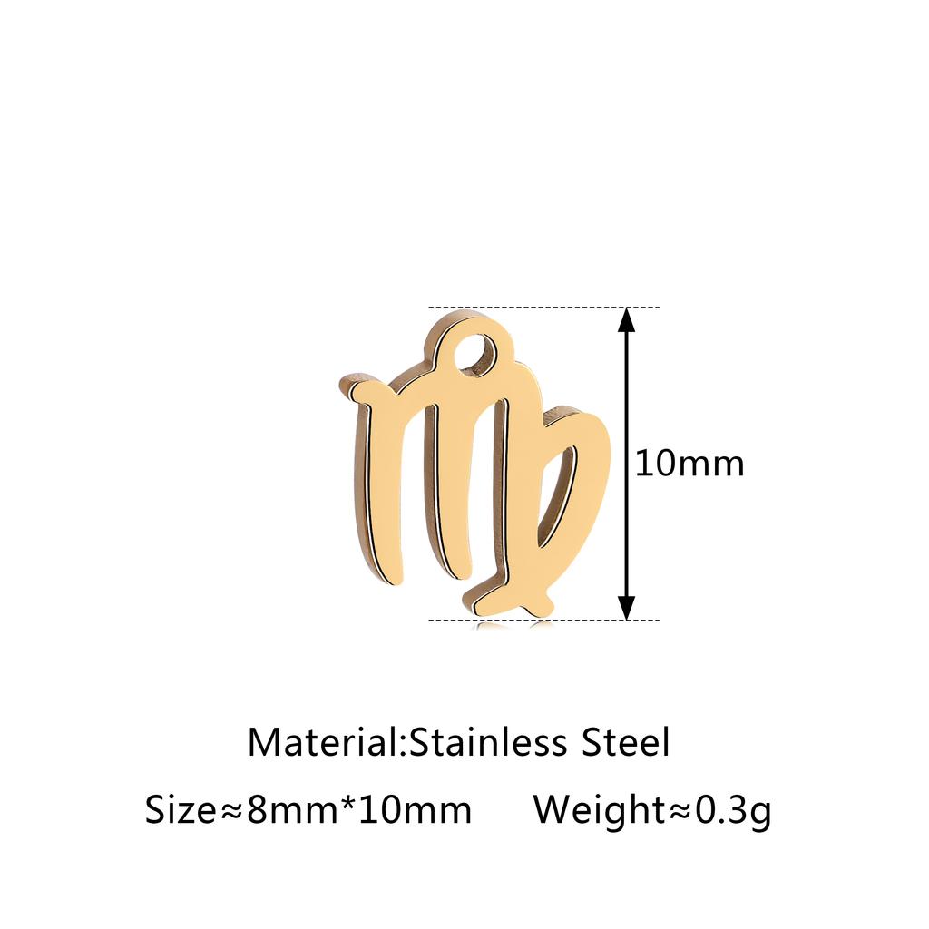 5 шт./лот Шармы со знаком зодиака из нержавеющей стали Мини-подвески со созвездиями Для DIY Рукоделия Ожерелья Браслеты Изготовление ювелирных изделий