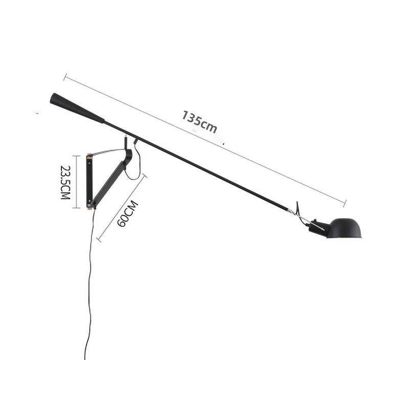 Итальянский настенный светильник Flos 265 в индустриальном стиле середины века с поворотным кронштейном - Минималистичный дизайн для гостиной или уголка для чтения