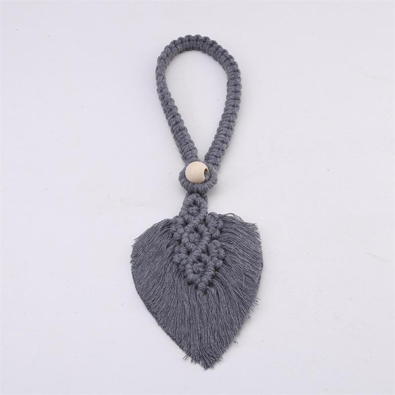 Подхват для штор ручной работы с подвеской в ​​форме листа и кисточкой, держатель для штор, ремни, декоративная занавеска для гостиной