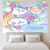 Custom Name Usagi Print Tapestry, Backdrop, Easy Setup, Ideal for Bedroom, Office & Living Room, with Aesthetic Wall Hanging Decor.