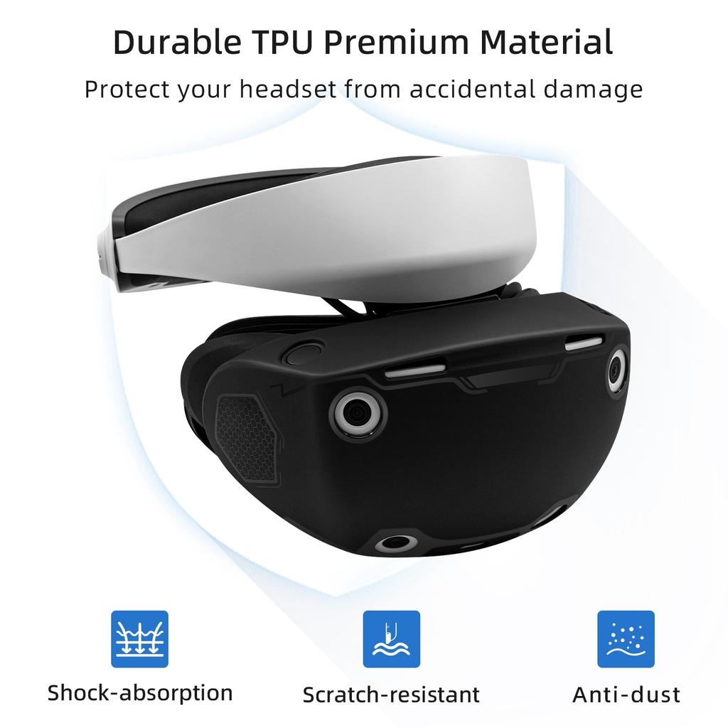 Силиконовый защитный чехол для шлема PS VR2, полноразмерная защитная крышка для гарнитуры VR, устойчивая к царапинам, моющаяся, для аксессуаров PS VR2