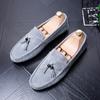 Tassel Mens Casual Leather Loafers Elegantes Moccasins Slip-On Male Driving Shoes Handmade Boat Flats Leisure Walk Lazy Footwear