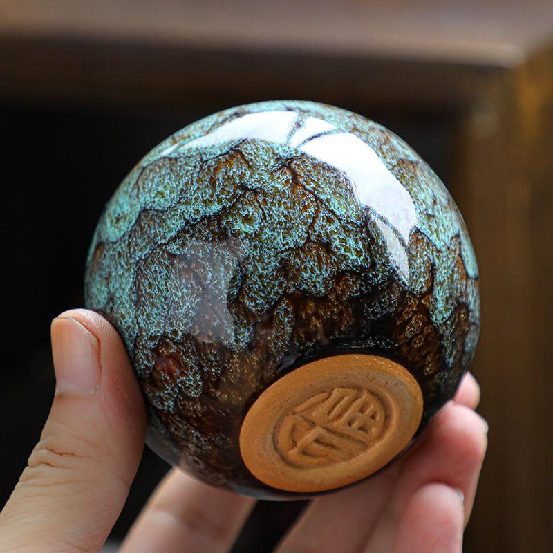 Чашка для чая одинарная обжиг с изменением цвета глазури Тяньму Цзяньчжань мастер-чашка чайная чашка керамическая чашка для эспрессо глазурь с изменением цвета