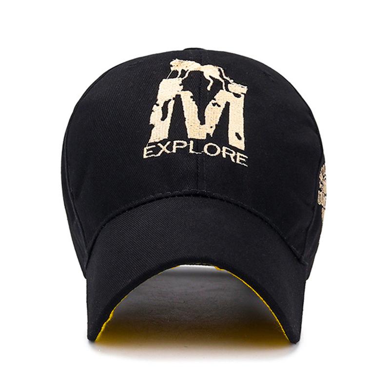 WOLF M Letter Baseball Cap for Men Women Streetwear Dad Hat Summer Sun Visor Trucker Cap