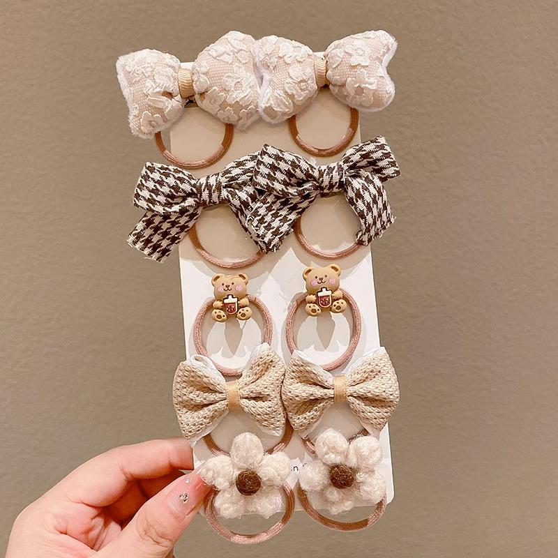 5Pair Cute Hair Band for Girls Sweet Pricess Fashion Hair Rope for Toddler Girl Lovely Elastic Hair Band Baby Headwear