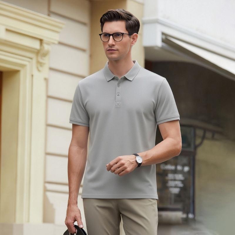 Ice Silk Cotton Cool and Breathable Men's Polo Shirt