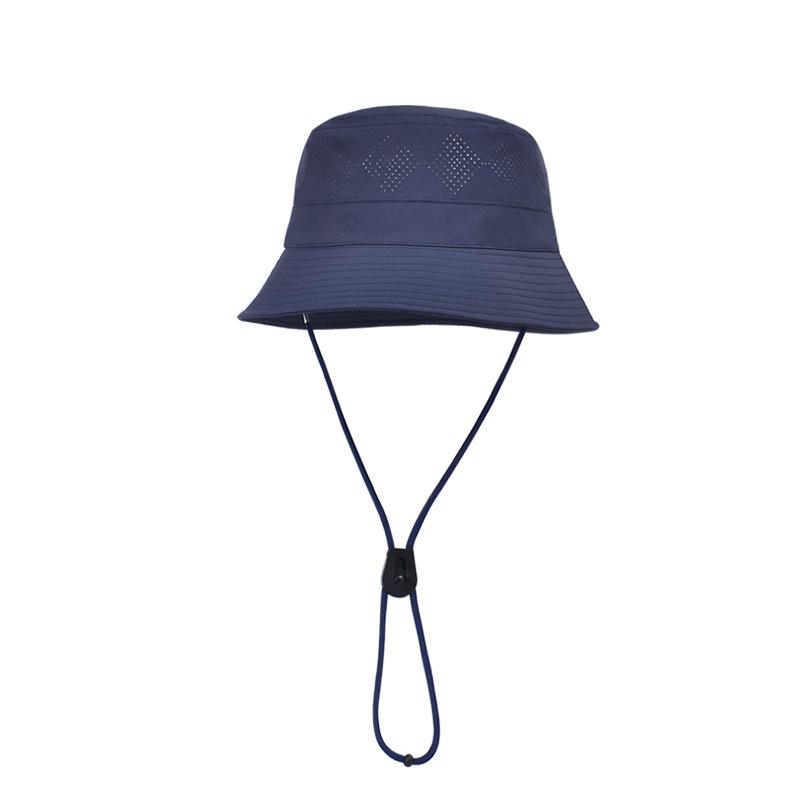 New Summer Quick-drying Waterproof Hat Outdoor Mountaineering Fishing Shading Sun Protection Hat Breathable Brim Solid Color Bucket Hat