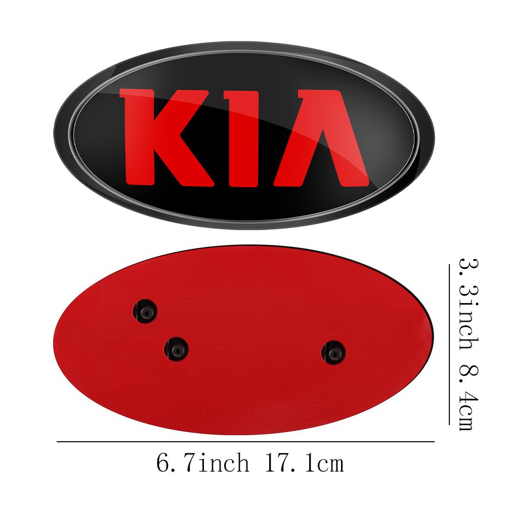 1PC For KIA Sportage Ceed Sorento Cerato Optima Picanto Rio Soul Car Front Hood Emblem Rear Trunk Badge Sticker Auto Accessories RB6
