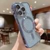 Luxury Electroplate For Magsafe Wireless Charge Phone Case For iPhone 16 15 13 12 11 Pro Max 14 Plus Soft Bumper Glitter Cover