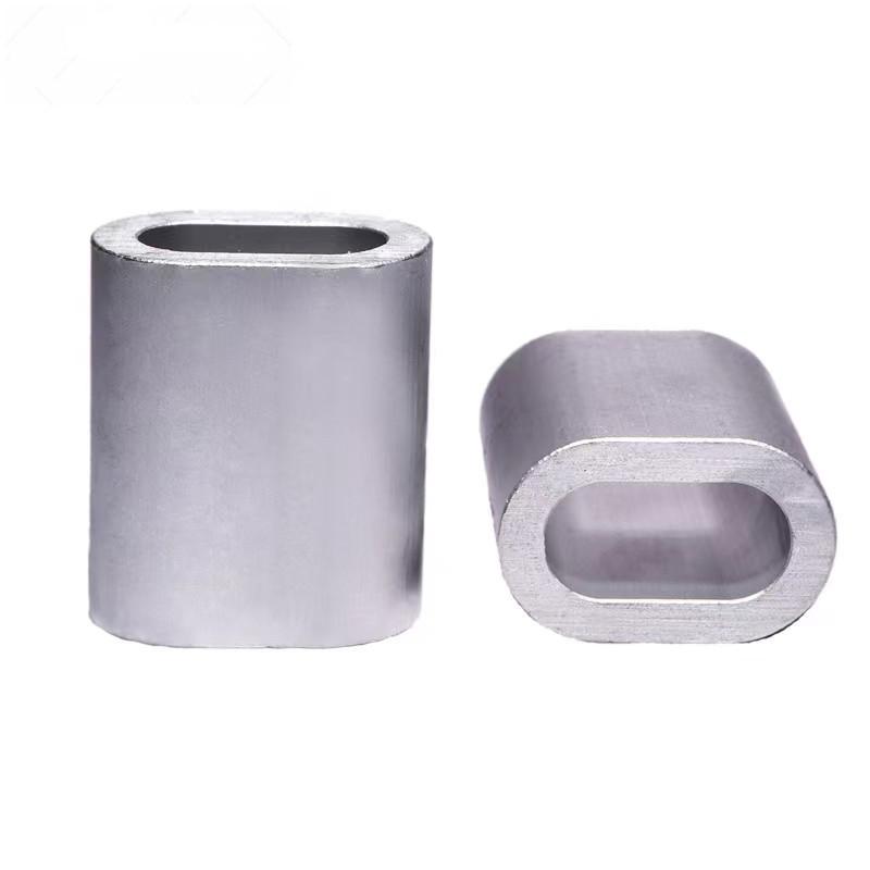 M0.5 M1.0 M1.2 M1.5 M2 M3- M12 Aluminum Casing Wire Rope Ferrule Cable Ties Aluminum Crimping Sleeve Oval Clip Wire Rope Clamp