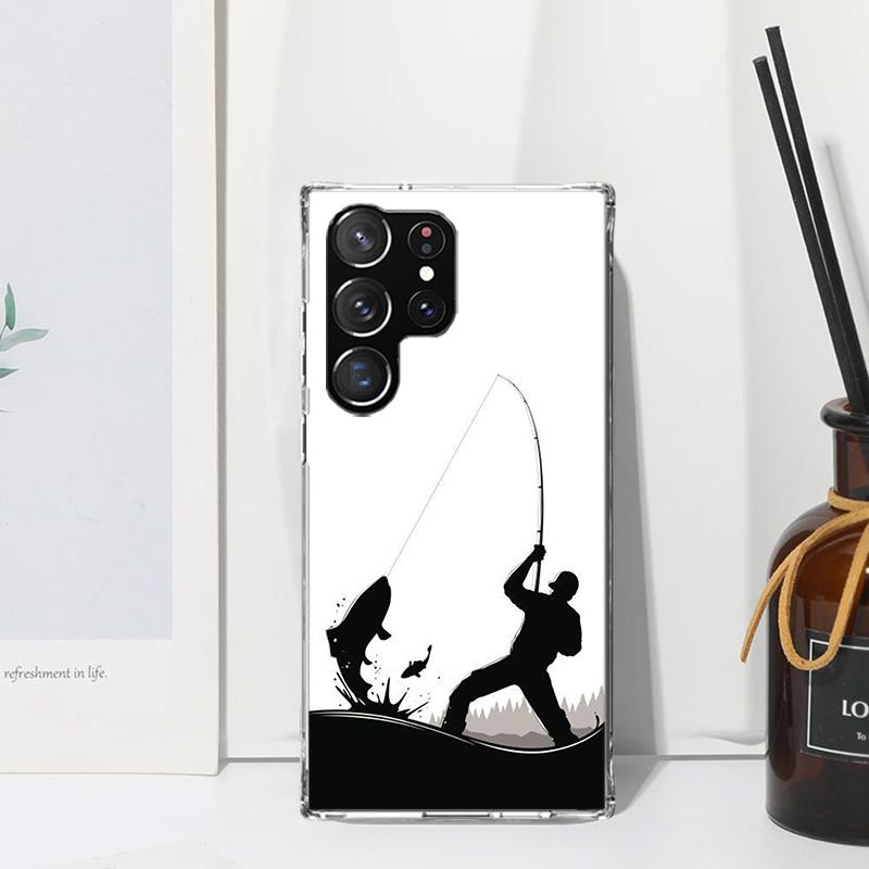 Hunting Fishing Man Phone Case For Samsung Galaxy S26 S25 Edge S24 FE S23 S22 Ultra S21 Plus S20 + Art Fundas Back Cover Galaxy