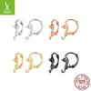 S925 Sterling Silver Cat Ear Buckle Female, Cute Fun Animal Earrings Earrings Sce1488