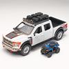 Масштаб 1/24 Пикап Ford Raptor F-150 Модель автомобиля из сплава Симуляция Внедорожник, Подарок для мальчика, Звук и свет Детская игрушка Украшения