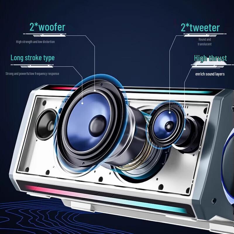 Портативная Bluetooth-колонка для караоке Sol-AI SH05 с 2 микрофонами, штекер CN (адаптер в комплекте) (Китайская версия)