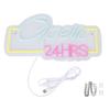 Open 24 Hours Neon Sign Adjustable Brightness USB Powered LED Neon Open Sign for Bar Pub Club Shop