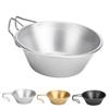 Camping Cup Backpacking Bowl Cup Stainless Steel with Hook Shape Handle for Outdoor Travel Picnic