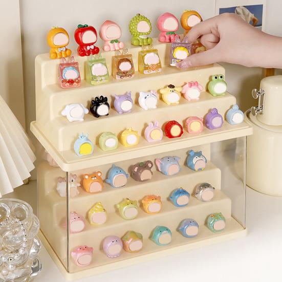Dustproof Display Box Storage Cabinet Compact Design Versatile Use Figurines Showcase Transparent Organizer