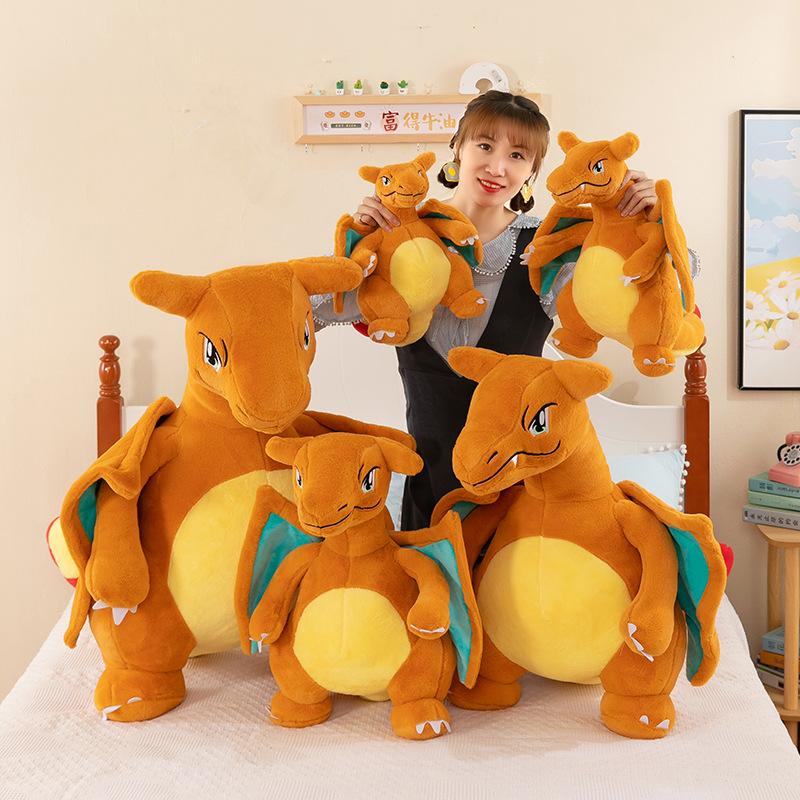 Popular fire-breathing dragon plush toy simulation fear large doll small fire dragon children's doll throw pillow