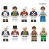 M8037 10 Professional Building Blocks Mandoll Pirate Sailor Captain Cook Gangster Character Small Particle Assembling Toys