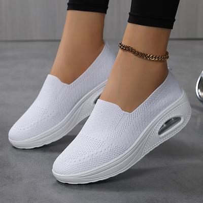 Летняя обувь Женские туфли-качалки на платформе Большие размеры Повседневная обувь с плетением из мух Женские туфли с одной педалью