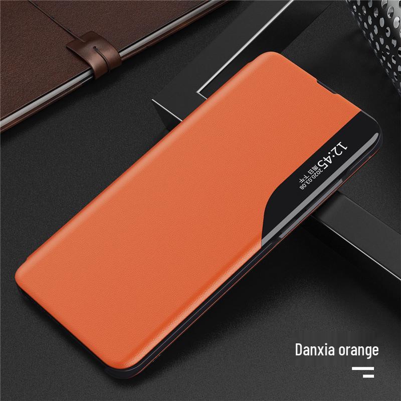 Совместимый чехол для телефона Samsung S25/24/23/22/21 Ultra FE: Магнитный, Кожаный, Защищенный от падений, с боковым окошком.