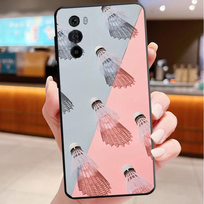 Phone Case For Motorola Edge 50 40 Pro 60 50 40 30 Ultra Neo Fusion Moto G85 G72 G53 G54 G84 G13 G32 Badminton Sport