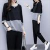 2024 Spring/Summer Korean Fashion: Loose Fit Two-Piece Set with Skinny Pants for Women